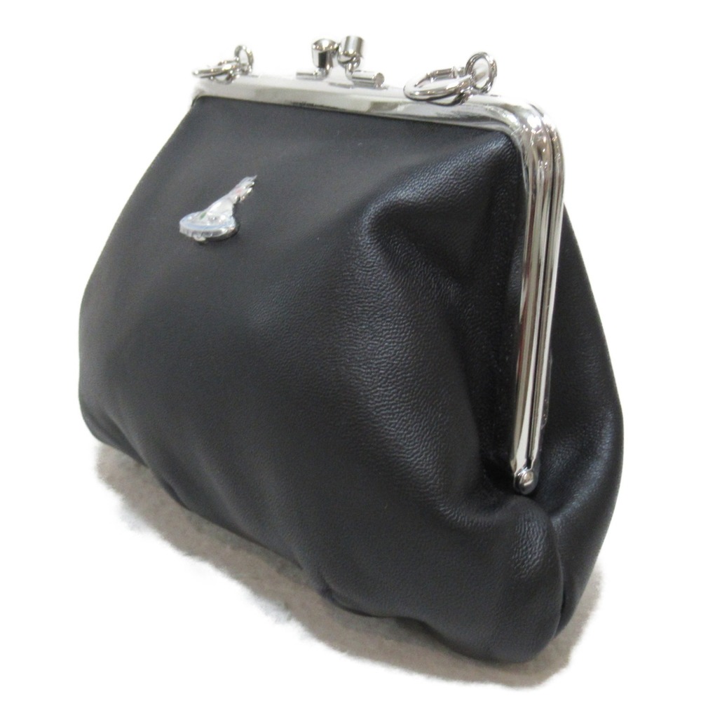 VIVIENNE WESTWOOD GRANNY Mini Shoulder Bag Black leather 52020003L001LN403 - Picture 3 of 7